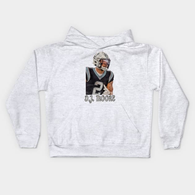 "Elevate Your Style with Our Exclusive DJ Moore T-Shirt Print - Perfect for Fans of the NFL Star!" Kids Hoodie by Cool Art Clothing